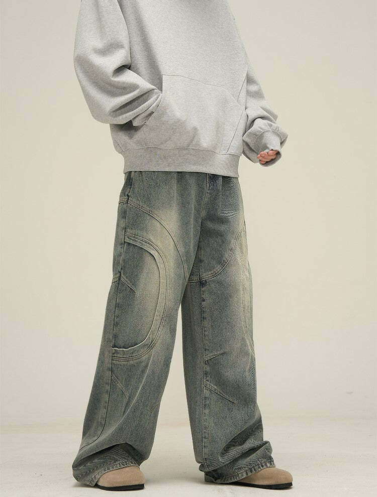 HJK Exclusive Curved Denim Jeans - Y2K Summer, 90s Grunge, Retro Style, Y2K Club & Party Outfits