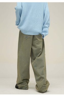 HJK Exclusive Oil Painted Jeans - Y2K Fashion, 90s Grunge, Retro Style, Y2K Summer Outfits