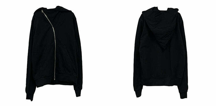 HJK Exclusive Y2K Asymmetrical Zip Hooded Jacket - 90s Grunge, Retro, and Pastel Goth Fashion