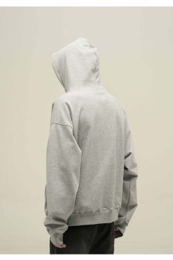 HJK Exclusive Y2K Grunge Button Latch Hoodie - Retro 90s Fashion, Summer & Party Outfits