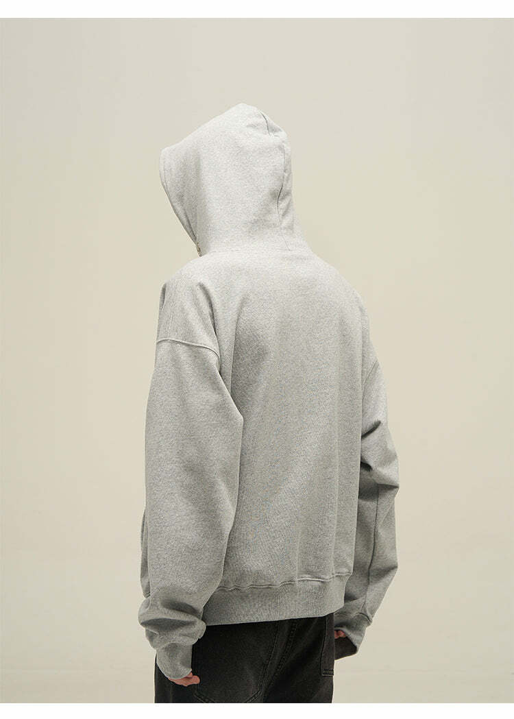 HJK Exclusive Y2K Grunge Button Latch Hoodie - Retro 90s Fashion, Summer & Party Outfits