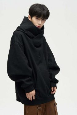 HJK Exclusive Y2K Grunge Double Panel Hooded Jacket - 90s Retro Summer & Party Outfit