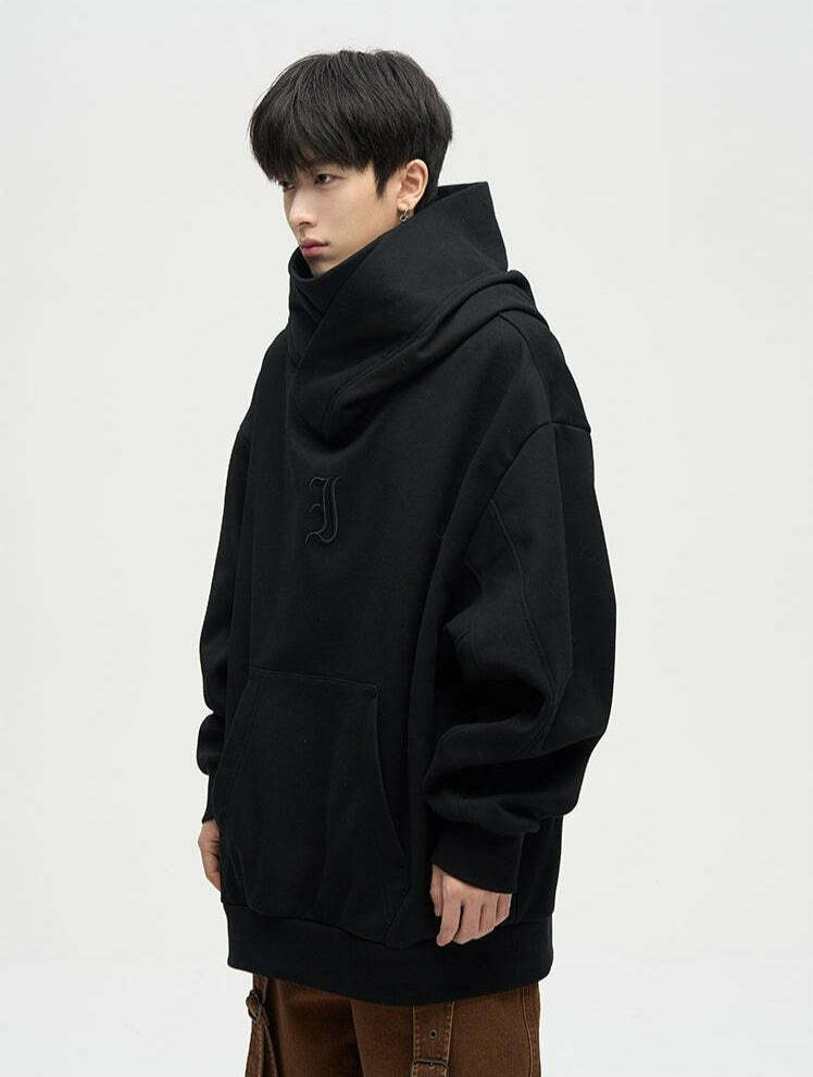 HJK Exclusive Y2K Grunge Double Panel Hooded Jacket - 90s Retro Summer & Party Outfit