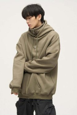 HJK Exclusive Y2K Grunge Double Panel Hooded Zip Jacket - 90s Retro Summer Fashion Outfit