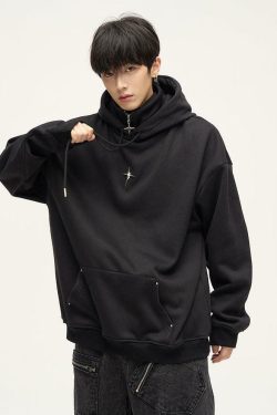 HJK Exclusive Y2K Grunge Double Panel Hooded Zip Jacket - 90s Retro Summer Fashion Outfit