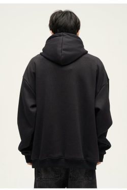 HJK Exclusive Y2K Grunge Double Panel Hooded Zip Jacket - 90s Retro Summer Fashion Outfit