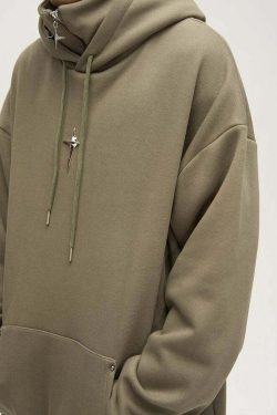 HJK Exclusive Y2K Grunge Double Panel Hooded Zip Jacket - 90s Retro Summer Fashion Outfit