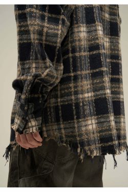 HJK Exclusive Y2K Hooded Devil Flannel - 90s Grunge, Retro, Gothic, Summer & Party Outfits