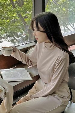 HOTPING � Y2K Turtle-Neck Long-Sleeve Top: Retro 90s Grunge, Summer & Party Outfits