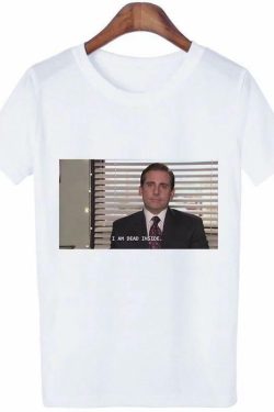 I Am Dead Inside Michael Scott Shirt - Y2K Grunge 90s Retro Summer Outfit for Women