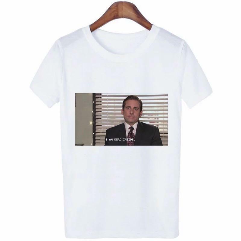I Am Dead Inside Michael Scott Shirt - Y2K Grunge 90s Retro Summer Outfit for Women
