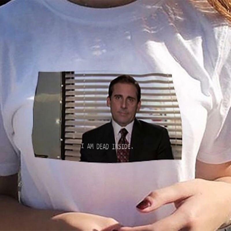 I Am Dead Inside Michael Scott Shirt - Y2K Grunge 90s Retro Summer Outfit for Women