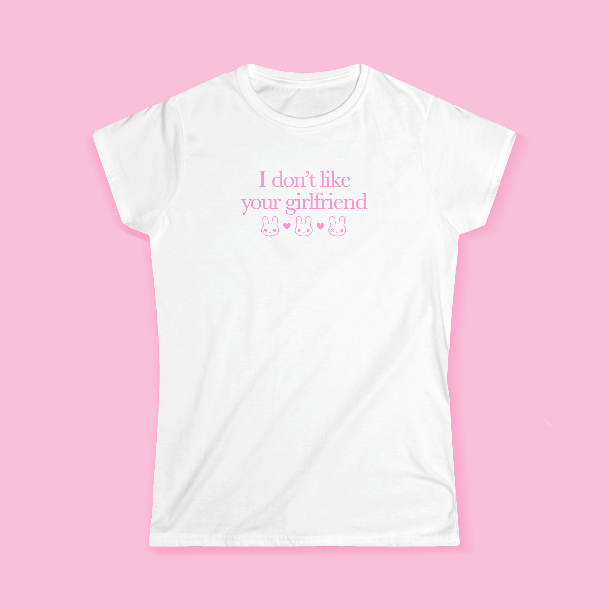 I Don't Like Your Girlfriend Y2K Grunge Baby Tee - 90s Retro Summer Outfit for Women