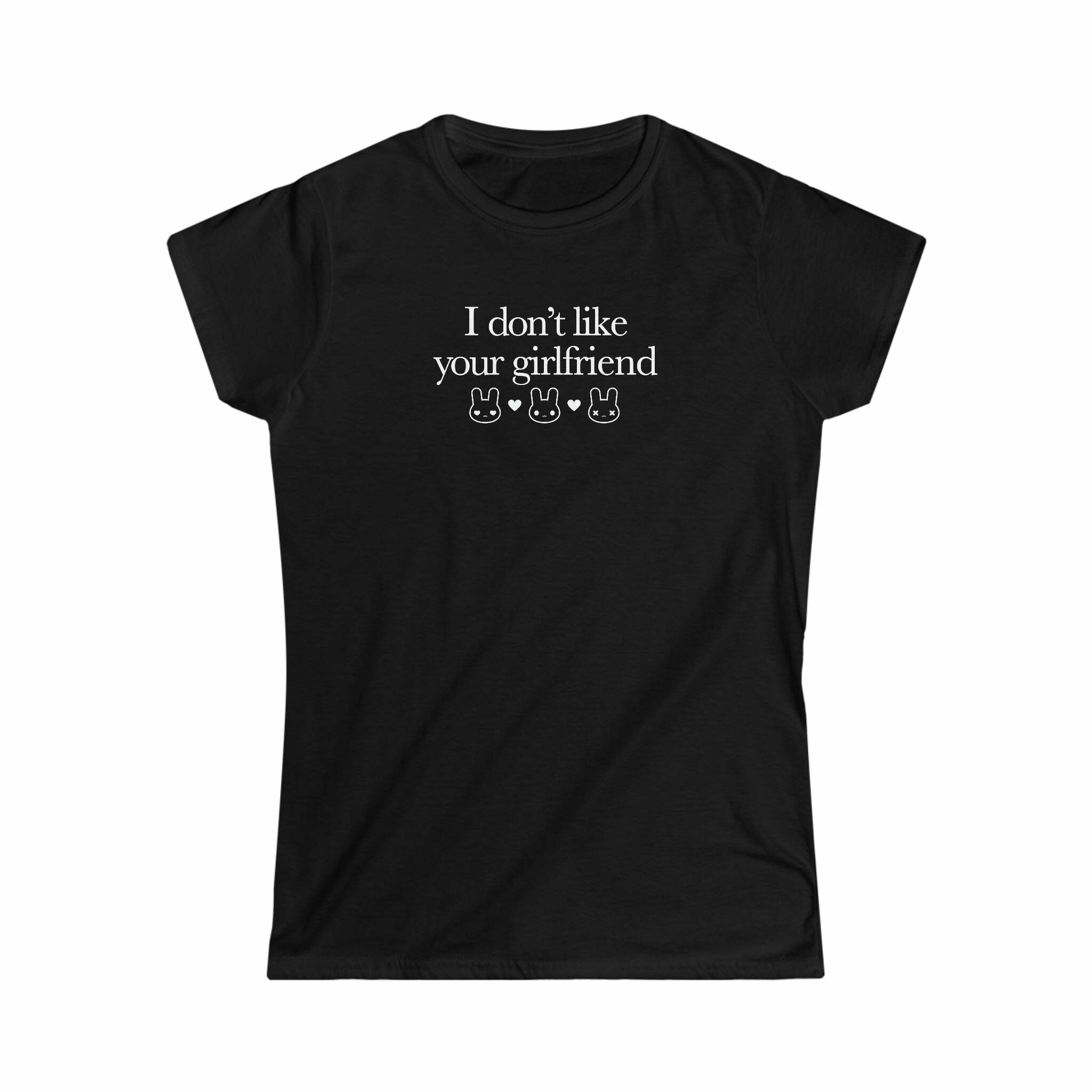 I Don't Like Your Girlfriend Y2K Grunge Baby Tee - 90s Retro Summer Outfit for Women