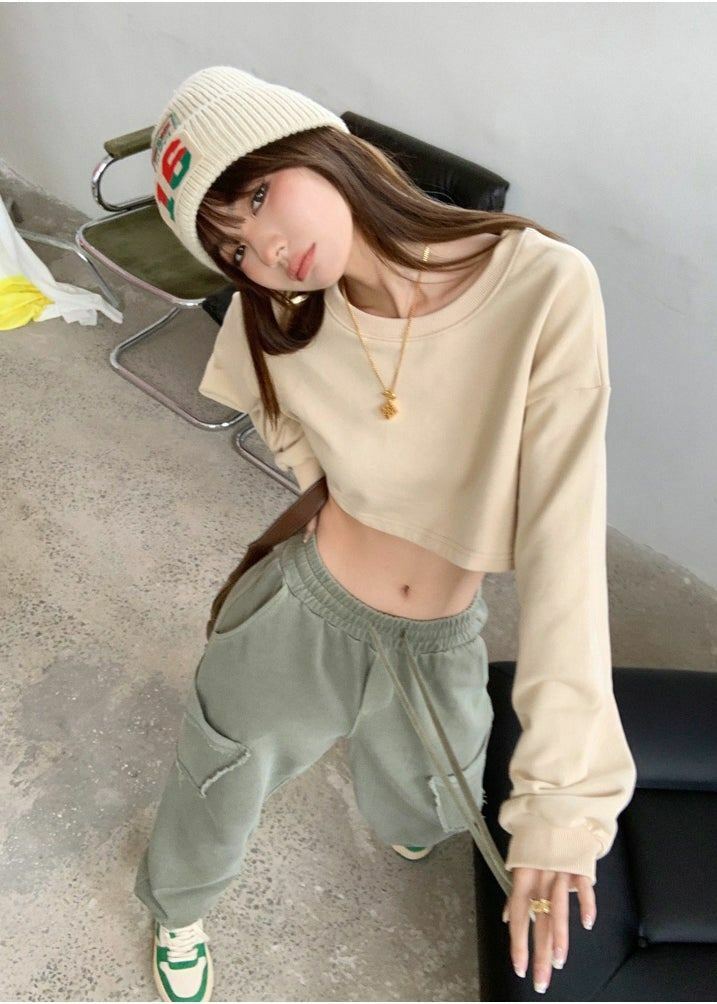 I Feel Like Lisa Y2K Cropped Sweatshirt - 90s Grunge, Retro Summer, Y2K Party Outfit