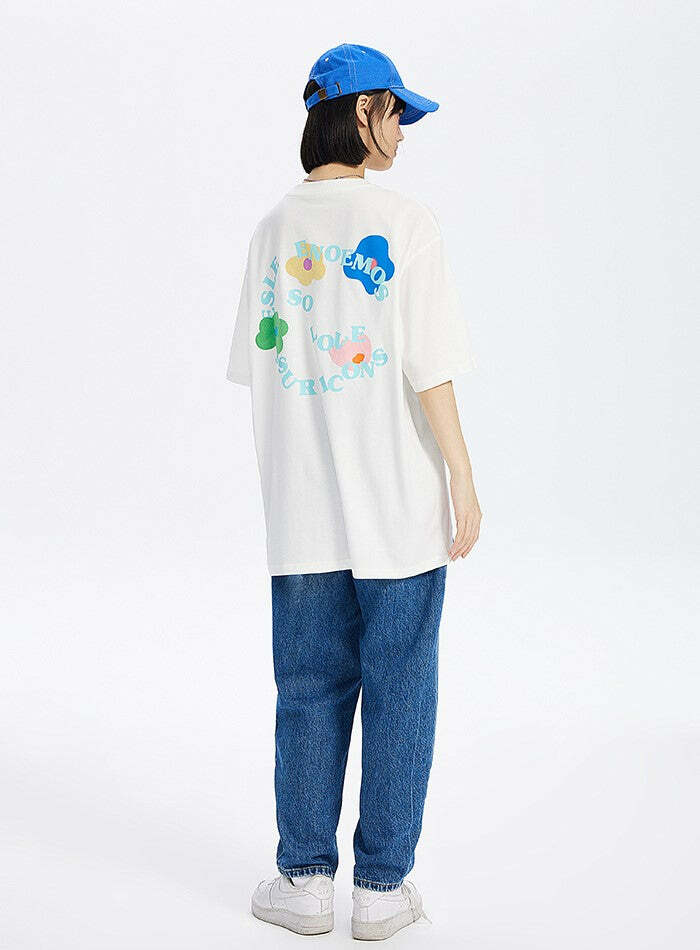 ICONSLAB Flower Garden Tee - Y2K Summer Grunge, 90s Retro, Pastel Goth, Baby Tees Y2K Fashion