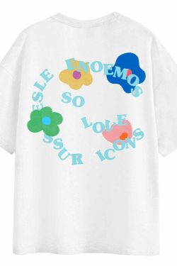 ICONSLAB Flower Garden Tee - Y2K Summer Grunge, 90s Retro, Pastel Goth, Baby Tees Y2K Fashion
