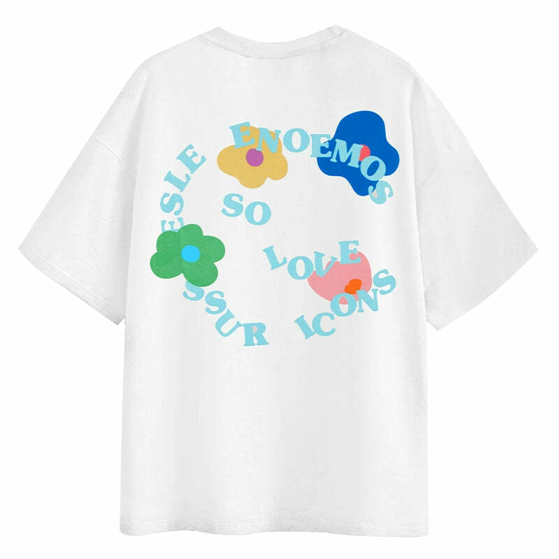 ICONSLAB Flower Garden Tee - Y2K Summer Grunge, 90s Retro, Pastel Goth, Baby Tees Y2K Fashion