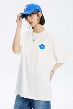 ICONSLAB Flower Garden Tee - Y2K Summer Grunge, 90s Retro, Pastel Goth, Baby Tees Y2K Fashion