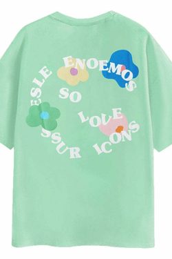 ICONSLAB Flower Garden Tee - Y2K Summer Grunge, 90s Retro, Pastel Goth, Baby Tees Y2K Fashion