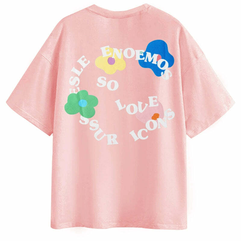 ICONSLAB Flower Garden Tee - Y2K Summer Grunge, 90s Retro, Pastel Goth, Baby Tees Y2K Fashion
