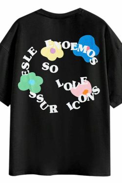ICONSLAB Flower Garden Tee - Y2K Summer Grunge, 90s Retro, Pastel Goth, Baby Tees Y2K Fashion