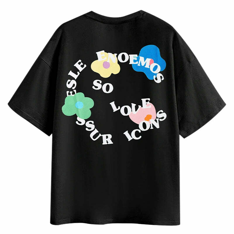 ICONSLAB Flower Garden Tee - Y2K Summer Grunge, 90s Retro, Pastel Goth, Baby Tees Y2K Fashion