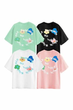 ICONSLAB Flower Garden Tee - Y2K Summer Grunge, 90s Retro, Pastel Goth, Baby Tees Y2K Fashion