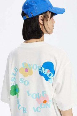 ICONSLAB Flower Garden Tee - Y2K Summer Grunge, 90s Retro, Pastel Goth, Baby Tees Y2K Fashion