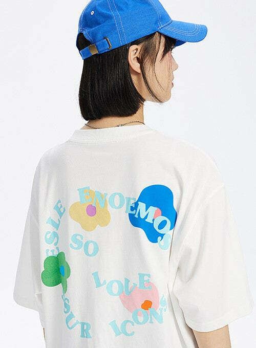 ICONSLAB Flower Garden Tee - Y2K Summer Grunge, 90s Retro, Pastel Goth, Baby Tees Y2K Fashion