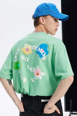 ICONSLAB Flower Garden Tee - Y2K Summer Grunge, 90s Retro, Pastel Goth, Baby Tees Y2K Fashion