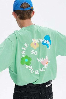 ICONSLAB Flower Garden Tee - Y2K Summer Grunge, 90s Retro, Pastel Goth, Baby Tees Y2K Fashion