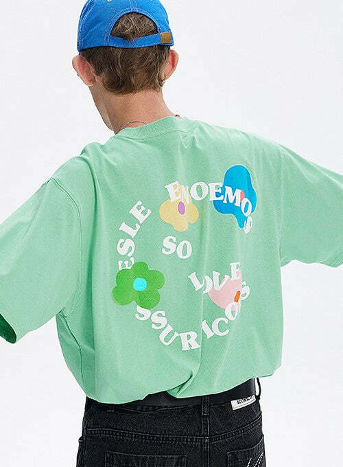 ICONSLAB Flower Garden Tee - Y2K Summer Grunge, 90s Retro, Pastel Goth, Baby Tees Y2K Fashion