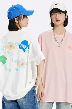 ICONSLAB Flower Garden Tee - Y2K Summer Grunge, 90s Retro, Pastel Goth, Baby Tees Y2K Fashion