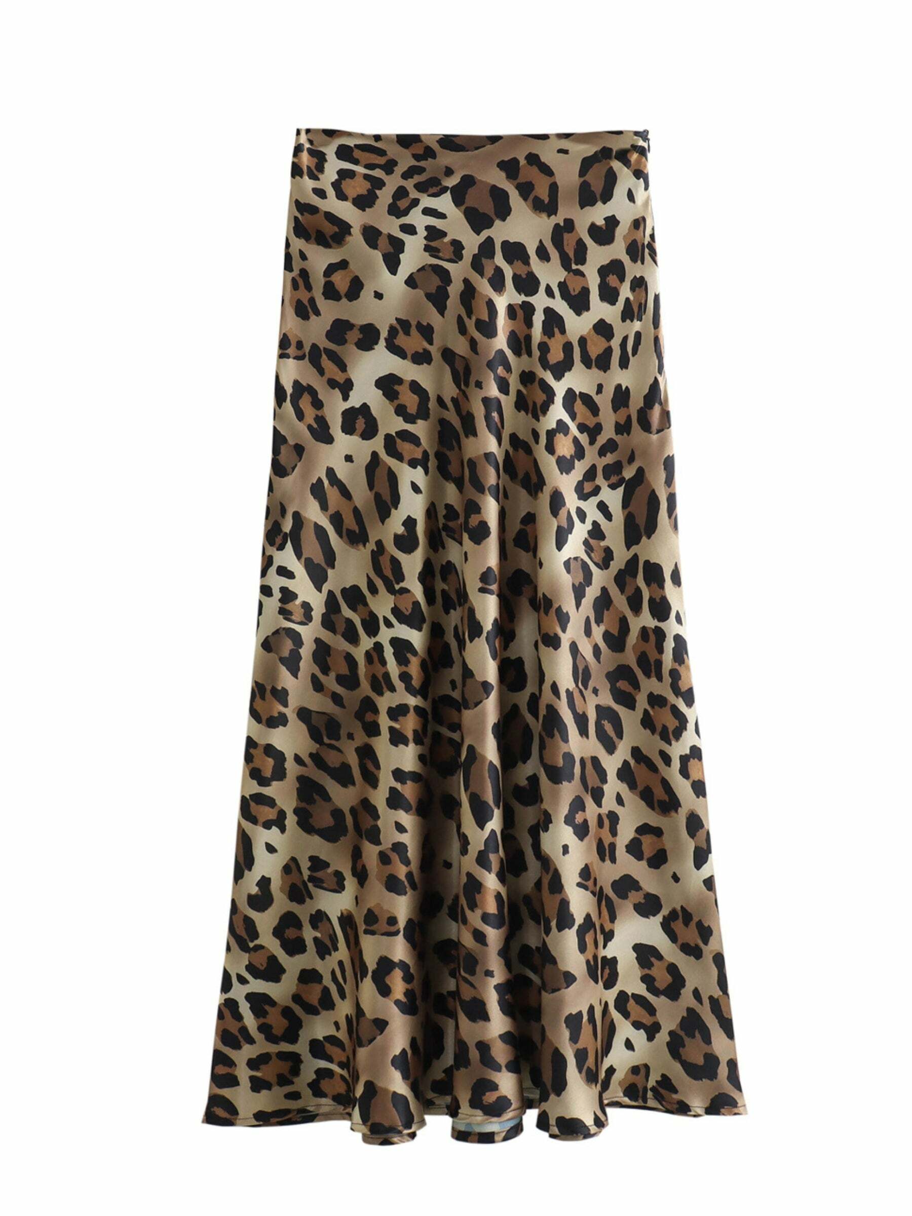Ilia Leopard Print Maxi Skirt - Y2K Summer Grunge Outfit, 90s Fashion, Retro Style, Y2K Skirt