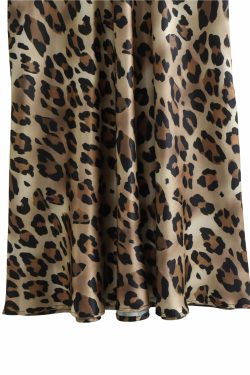Ilia Leopard Print Maxi Skirt - Y2K Summer Grunge Outfit, 90s Fashion, Retro Style, Y2K Skirt