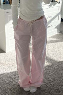 Ilyanna Low Waist Casual Pants - Y2K Summer Grunge, 90s Retro, Y2K Club & Party Outfits