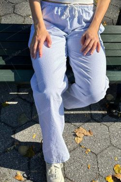 Ilyanna Low Waist Casual Pants - Y2K Summer Grunge, 90s Retro, Y2K Club & Party Outfits