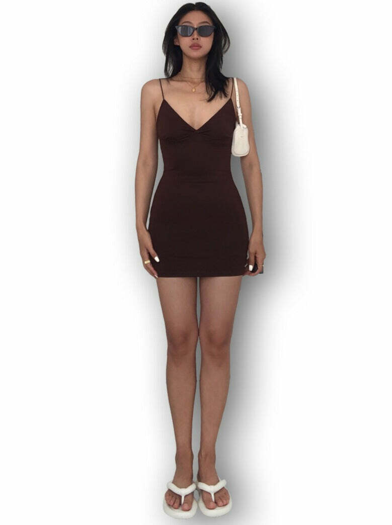 Inaya Backless Mini Dress - Y2K Summer Outfit, 90s Fashion, Grunge, Retro Style, Y2K Party Look