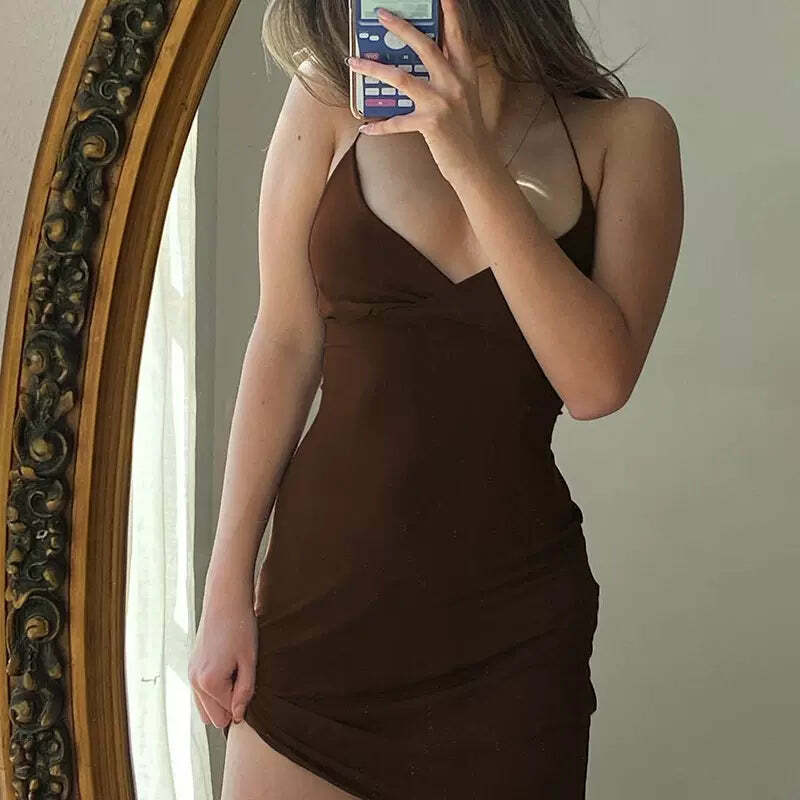 Inaya Backless Mini Dress - Y2K Summer Outfit, 90s Fashion, Grunge, Retro Style, Y2K Party Look