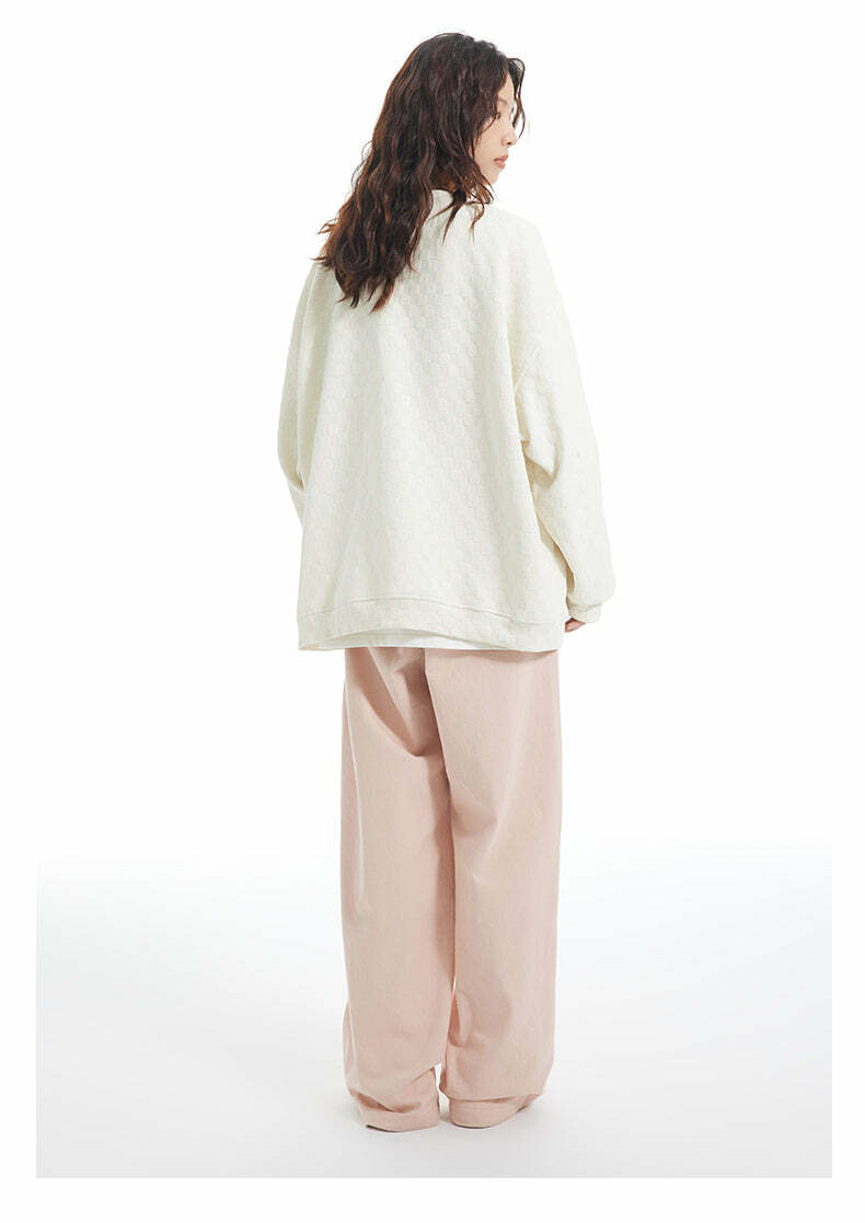 INRM Textured Check Cardigan - Y2K Summer Grunge, 90s Retro, Pastel Goth, Y2K Party Outfit