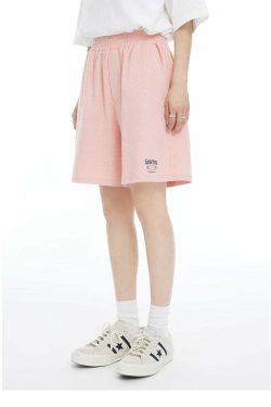 INRM Waffle-Knit Shorts - Y2K Summer Grunge, 90s Retro, Pastel Goth, Y2K Club & Party