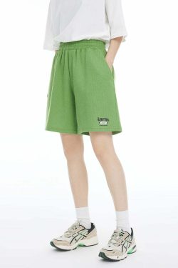 INRM Waffle-Knit Shorts - Y2K Summer Grunge, 90s Retro, Pastel Goth, Y2K Club & Party