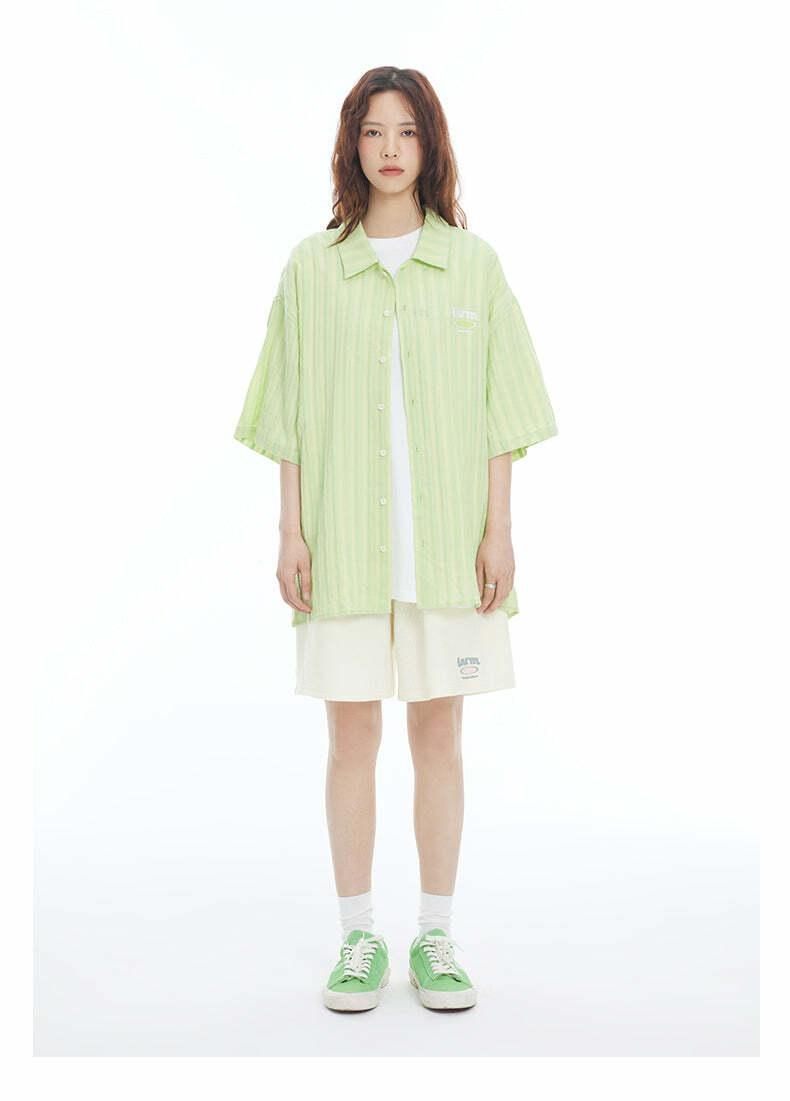 INRM Waffle-Knit Shorts - Y2K Summer Grunge, 90s Retro, Pastel Goth, Y2K Club & Party