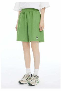 INRM Waffle-Knit Shorts - Y2K Summer Grunge, 90s Retro, Pastel Goth, Y2K Club & Party