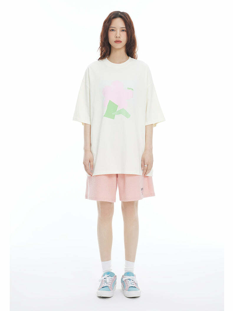 INRM Waffle-Knit Shorts - Y2K Summer Grunge, 90s Retro, Pastel Goth, Y2K Club & Party