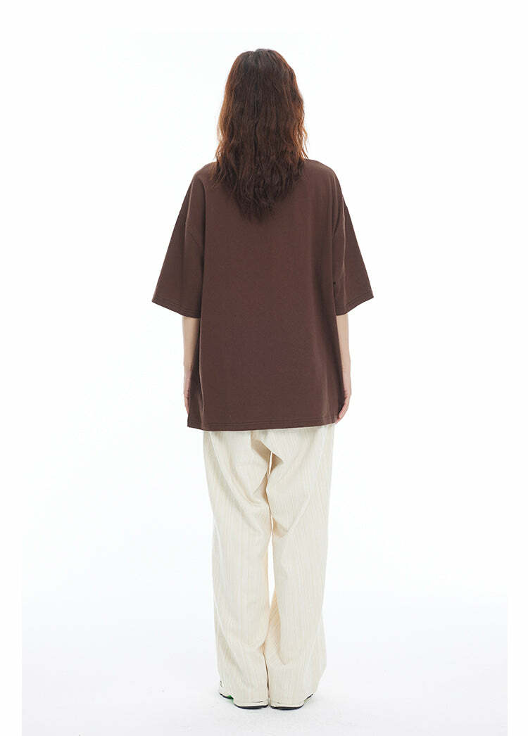 INRM Y2K Pinstripe Wide-Leg Trousers - 90s Grunge, Retro Summer, Gothic, and Club Outfits