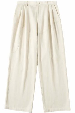 INRM Y2K Pinstripe Wide-Leg Trousers - 90s Grunge, Retro Summer, Gothic, and Party Outfits