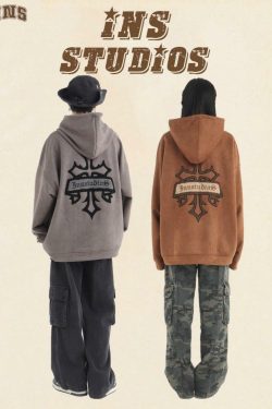 INSstudios Oracle Velour Pullover - Y2K Summer, 90s Grunge, Retro Style, Y2K Club & Party Out