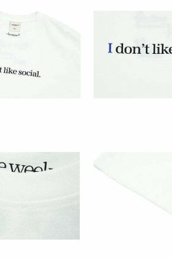 Introvert Tee - Y2K Summer Grunge, 90s Retro, Pastel Goth, Hip Hop Fashion for Women